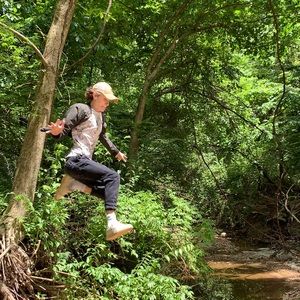 Marble scoop neck tee